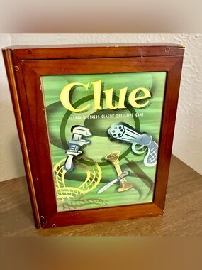 Hasbro Clue Vintage Game Box Art in Green and Yellow